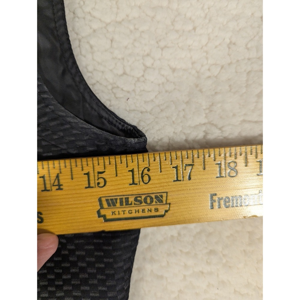 Talbots Petites Black Cotton Silk Checkerboard Sheath Dress‎ 4P Sleeveless LBD - Picture 2 of 6